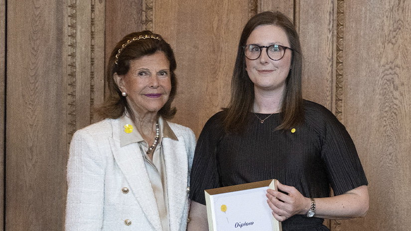 Drottning Silvia och Elin Widmark. Foto: Petter Magnusson
