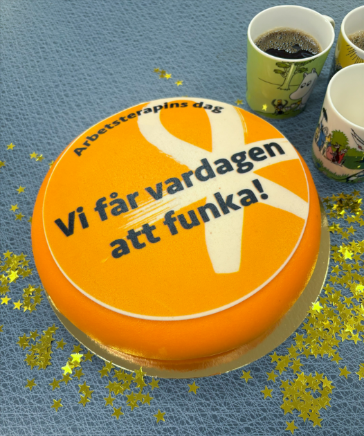 Bild på tårta från Arbetsterapins dag